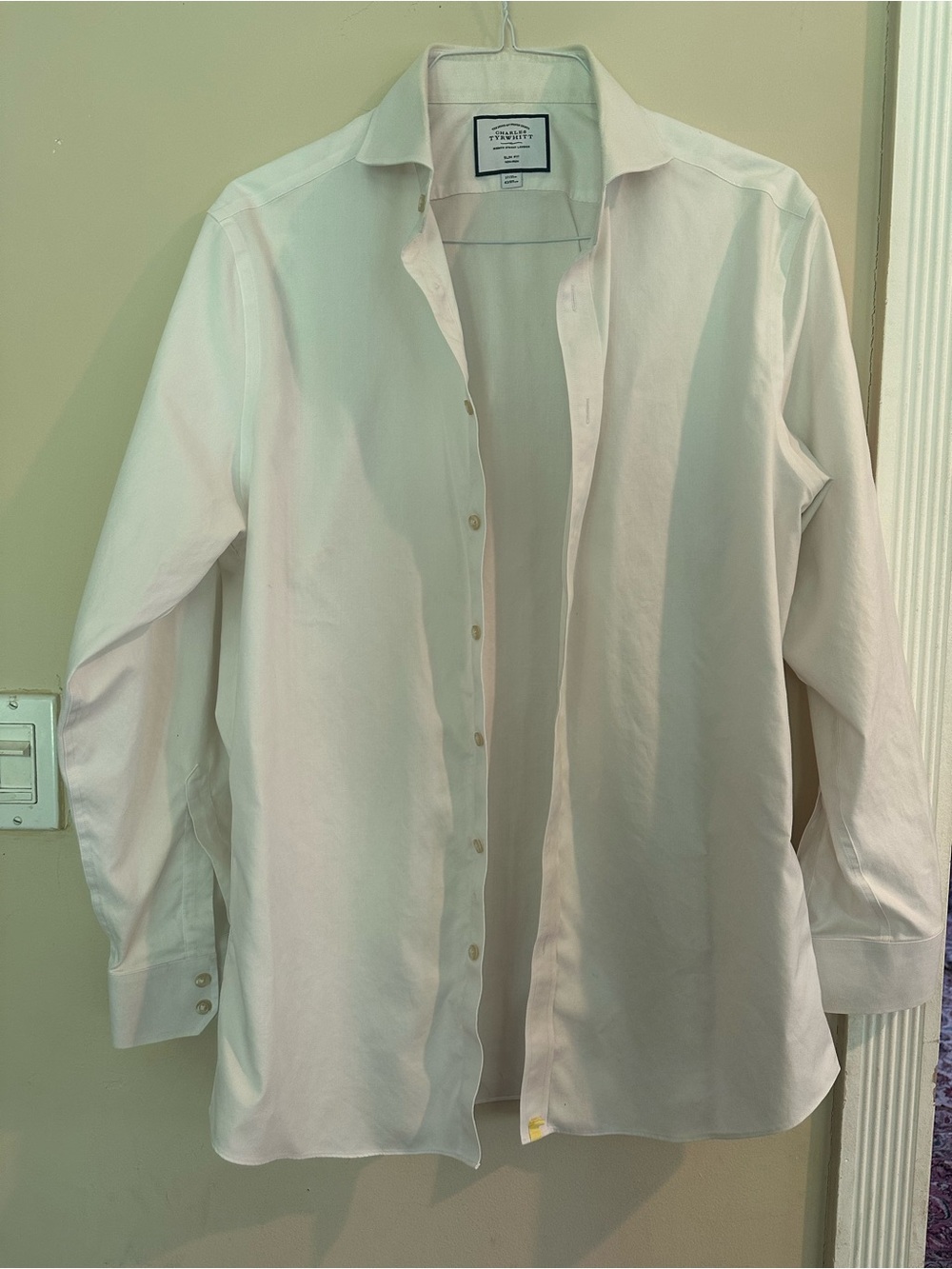 White Men's Button-Up Dress Shirt